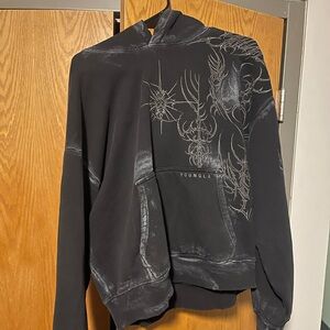 YoungLA 5057 Black wash Cyberpunk Hoodie